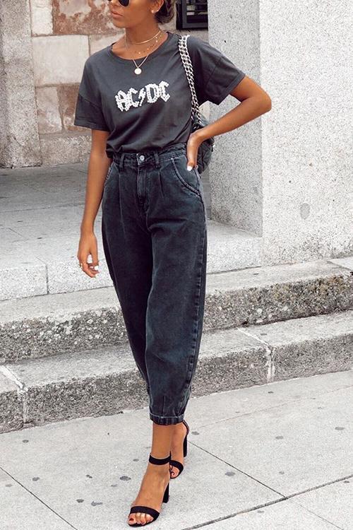 High Waist Denim Bloomers - Image 11