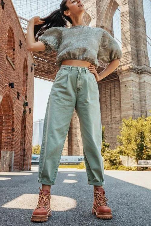 High Waist Denim Bloomers - Image 12