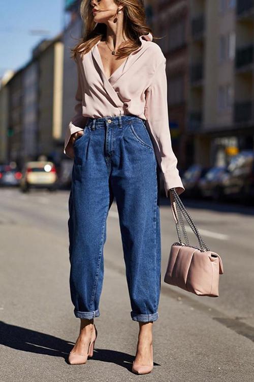 High Waist Denim Bloomers - Image 30
