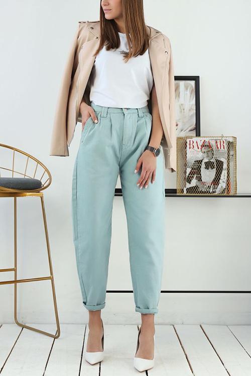 High Waist Denim Bloomers - Image 6