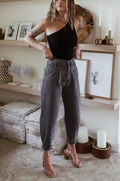 High Waist Denim Bloomers - Image 8
