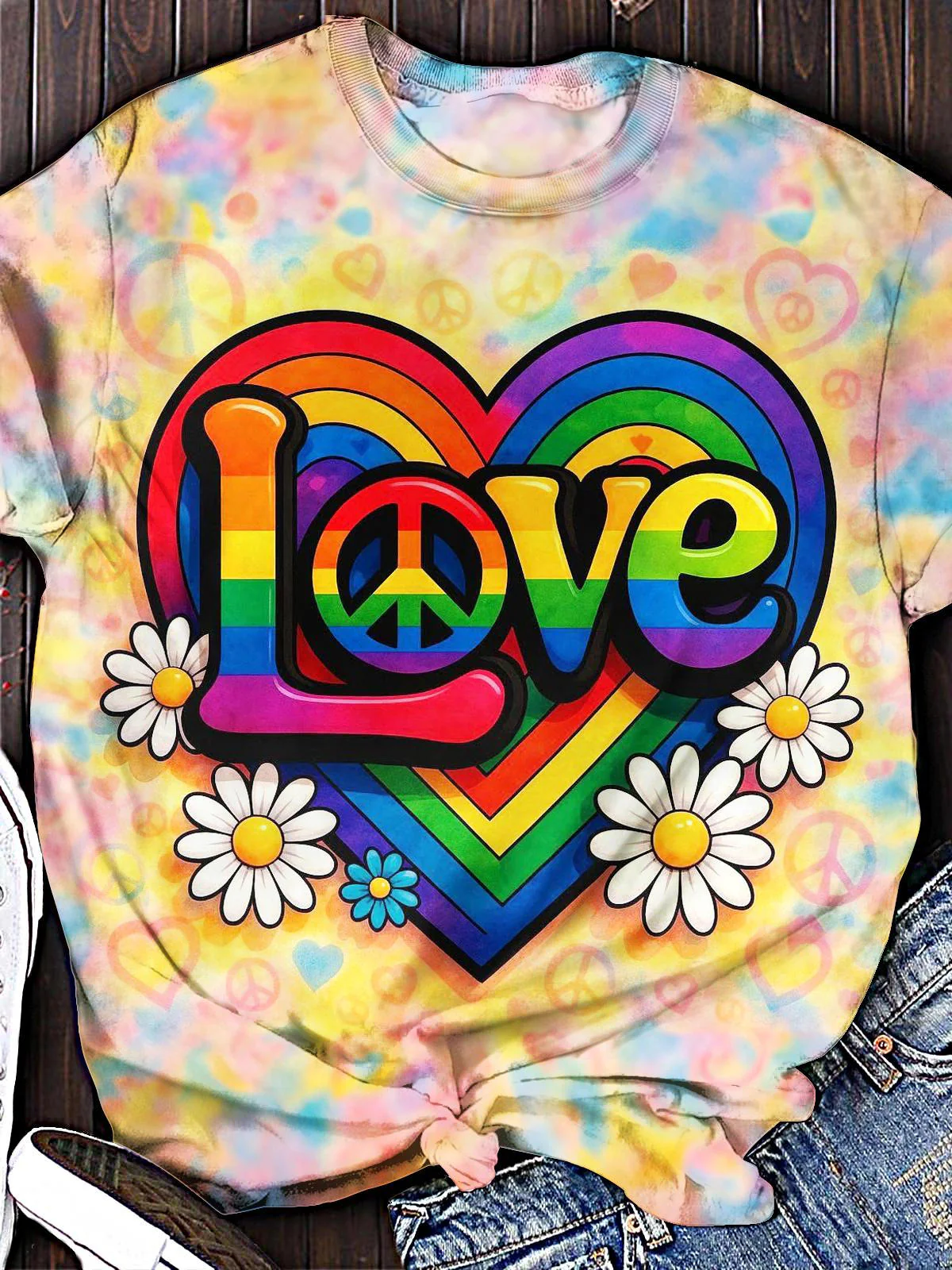 Hippie LOVE Crew Neck T-shirt