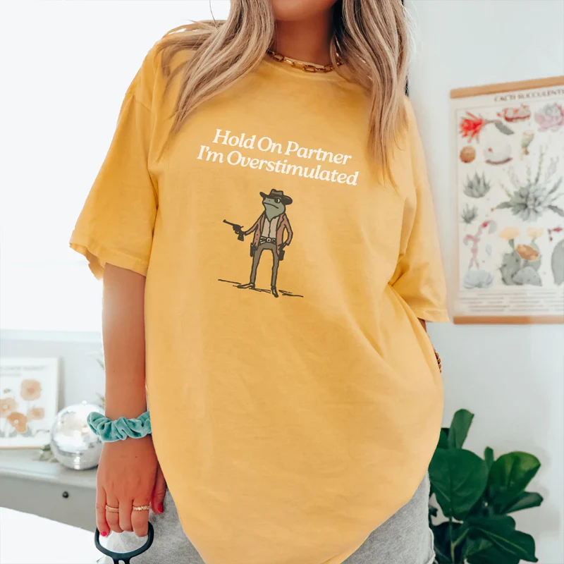 Hold On Im Overstimulated T-Shirt - Image 2