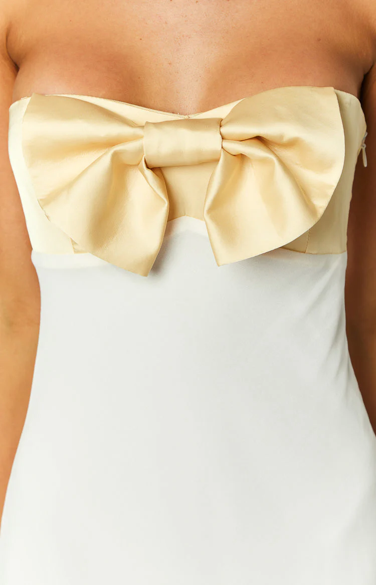 Honeydew Yellow Bow Maxi Dress - Image 6