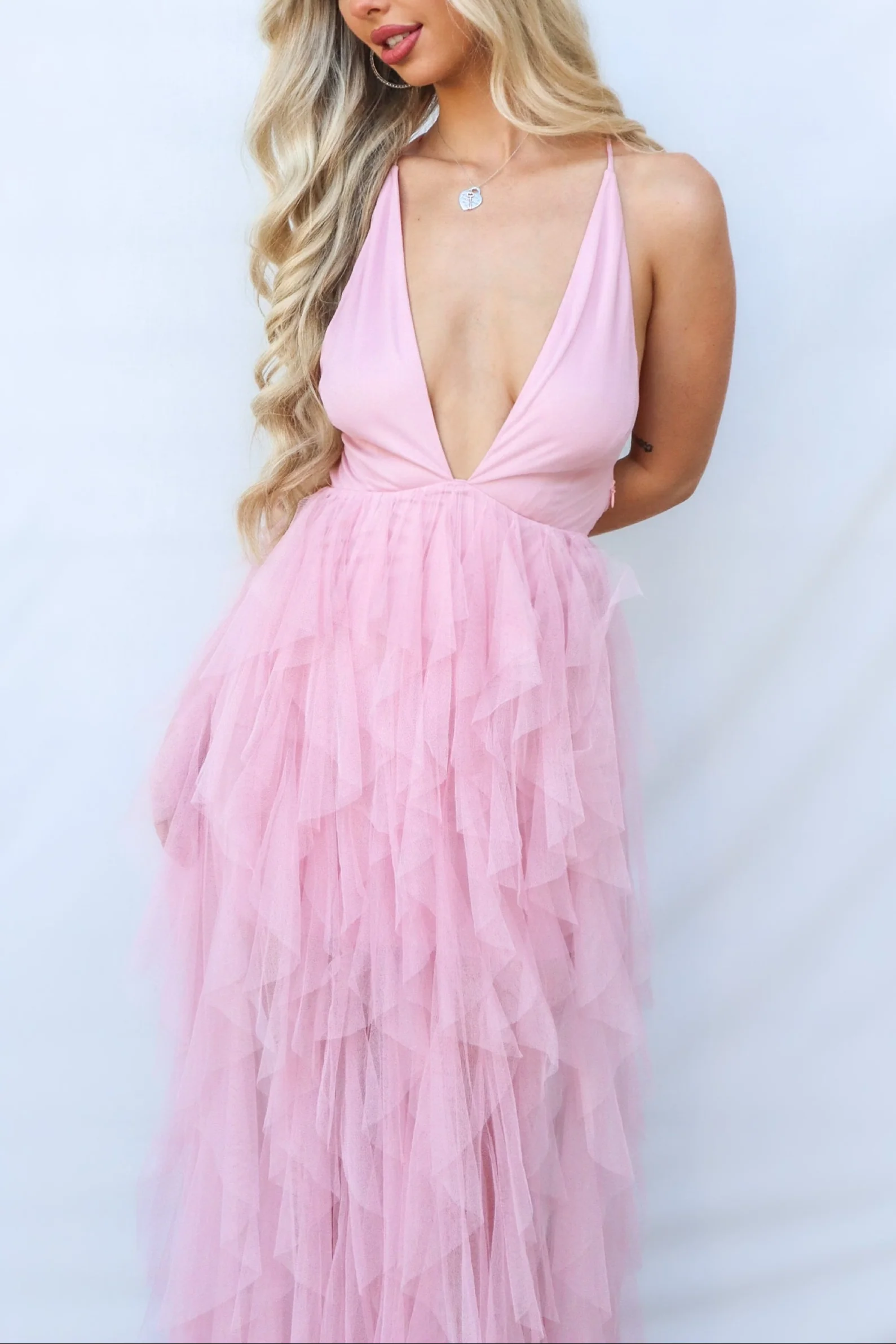 Jacinda Maxi Dress - Blush - Image 4