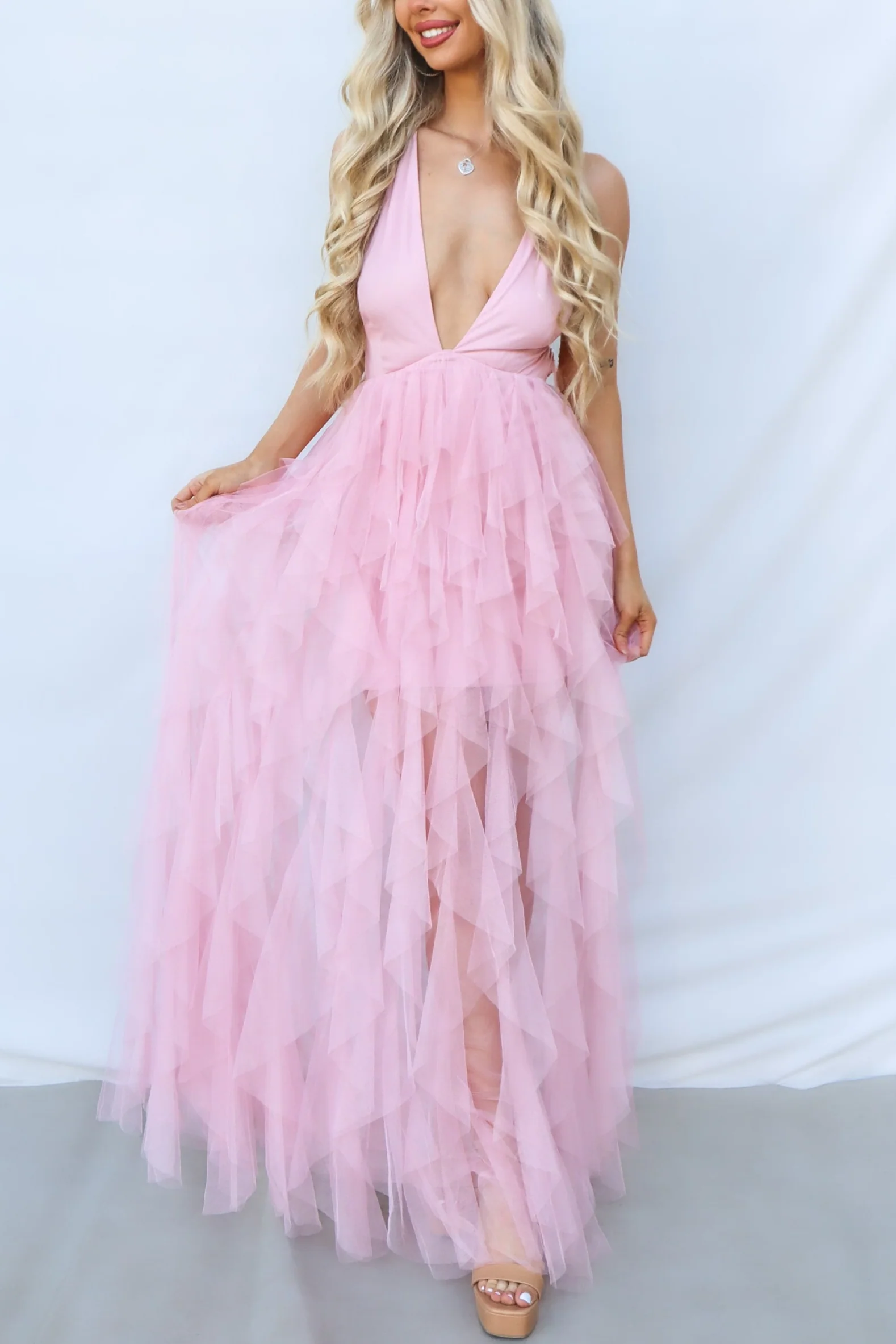 Jacinda Maxi Dress - Blush - Image 5