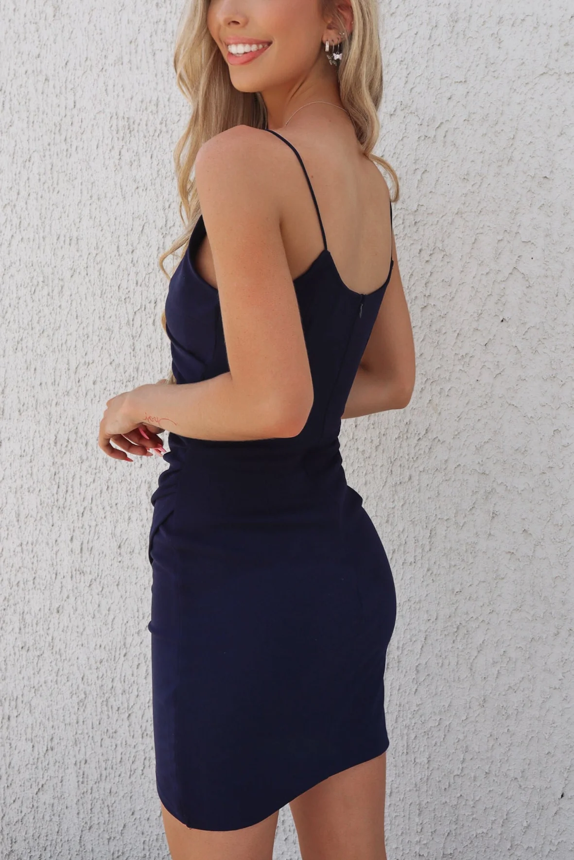 Jordyn Bodycon Dress - Navy - Image 6