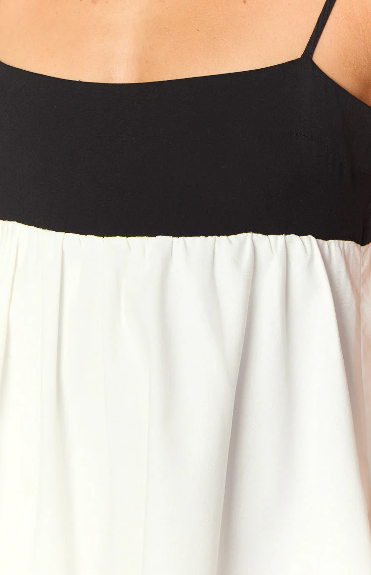 Karia White Contrast Mini Dress - Image 6