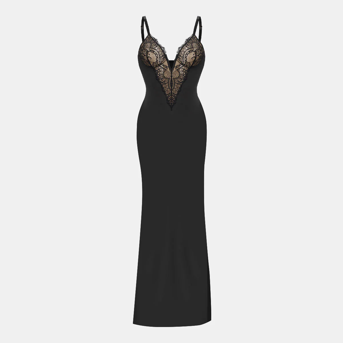 Lace Shapewear Bodycon Maxi Dress - Image 2