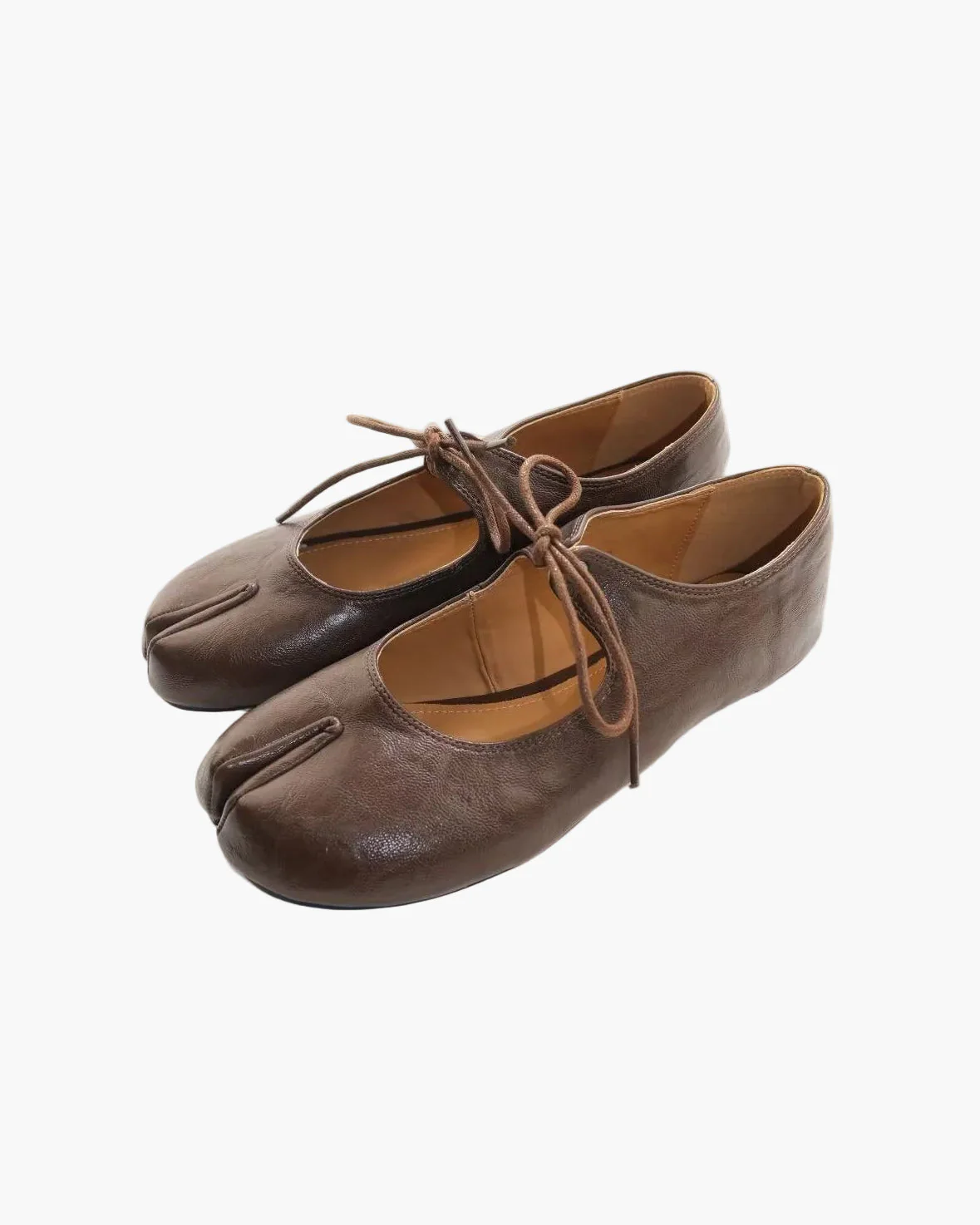 Lace Up Tabi Flats - Image 25