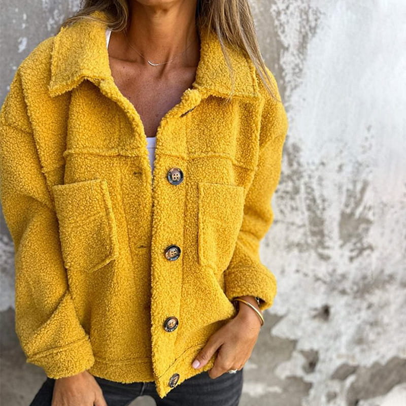 🍂Fall Specials🍂Women's Warm Lapel Cropped Jacket - Image 4