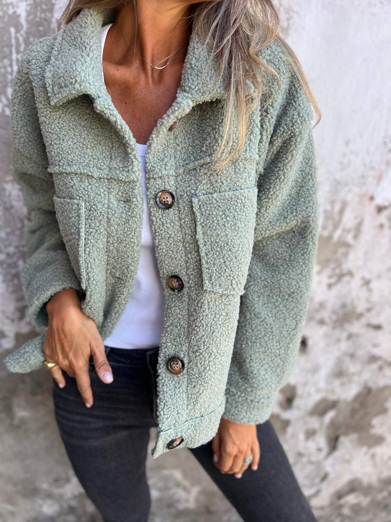 🍂Fall Specials🍂Women's Warm Lapel Cropped Jacket - Image 6