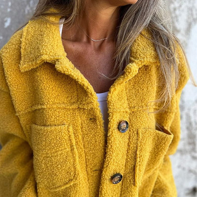 🍂Fall Specials🍂Women's Warm Lapel Cropped Jacket - Image 7