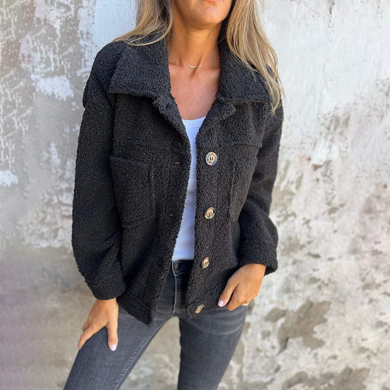 🍂Fall Specials🍂Women's Warm Lapel Cropped Jacket - Image 8