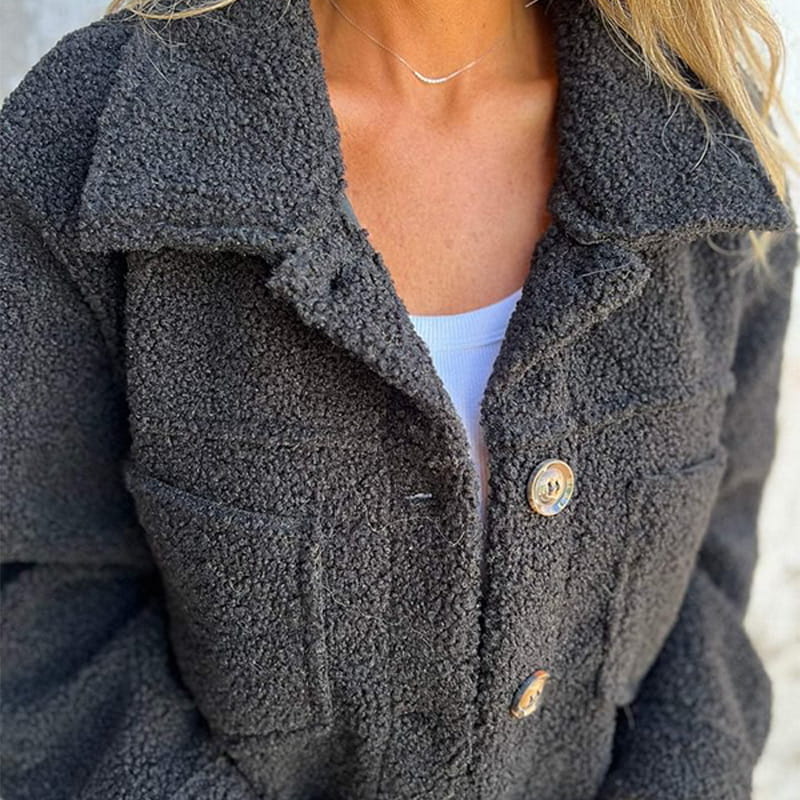 🍂Fall Specials🍂Women's Warm Lapel Cropped Jacket - Image 9
