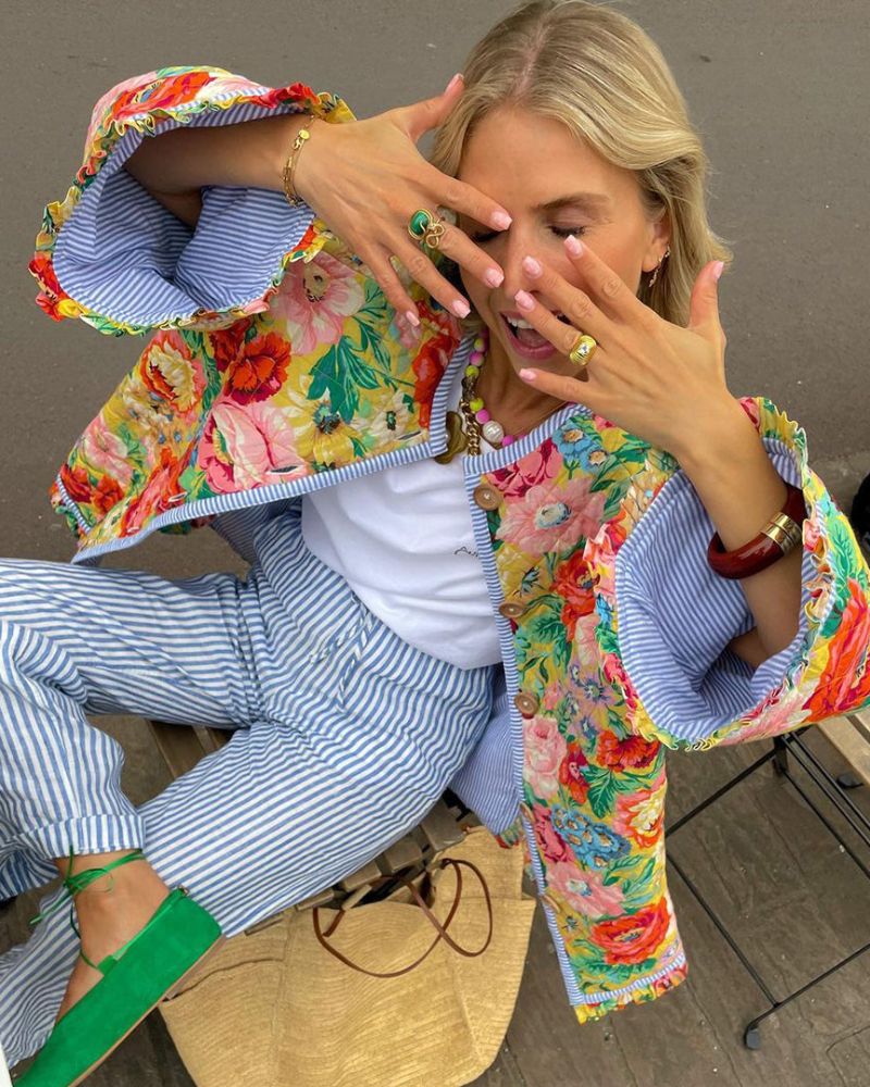 LÉA BLANCHET - Vintage colorful jacket - Image 4