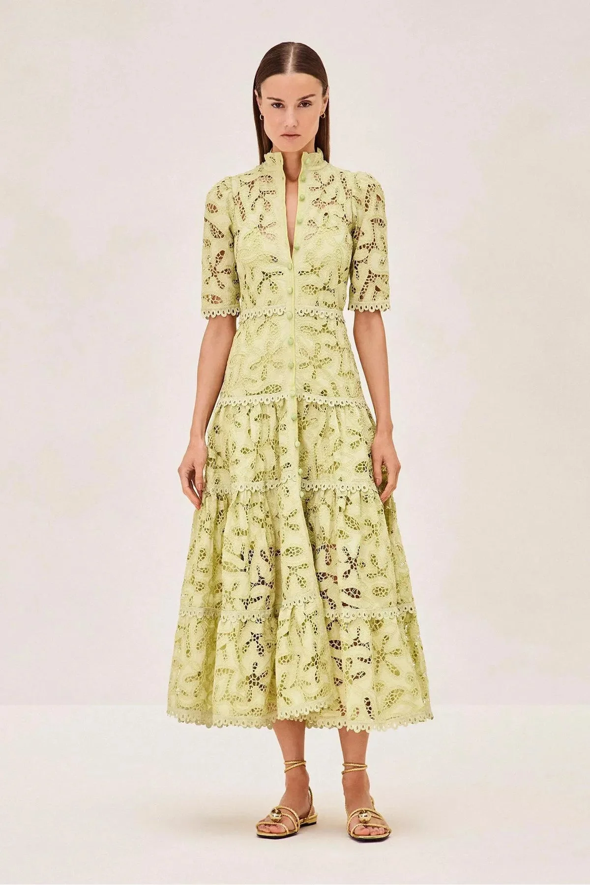 Ledina Maxi Green Dress
