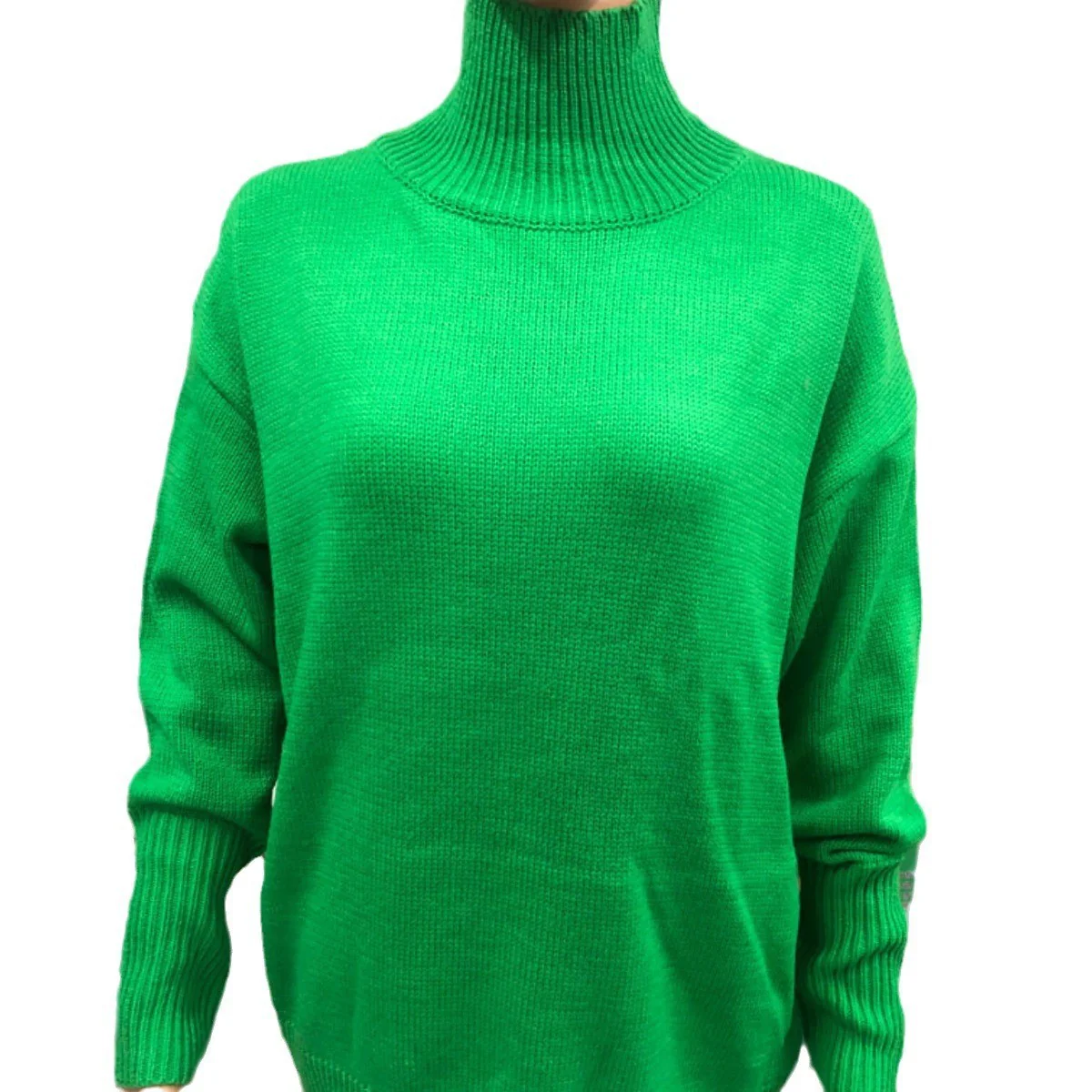 Long-sleeved Pullover Solid Color Sweater - Image 14