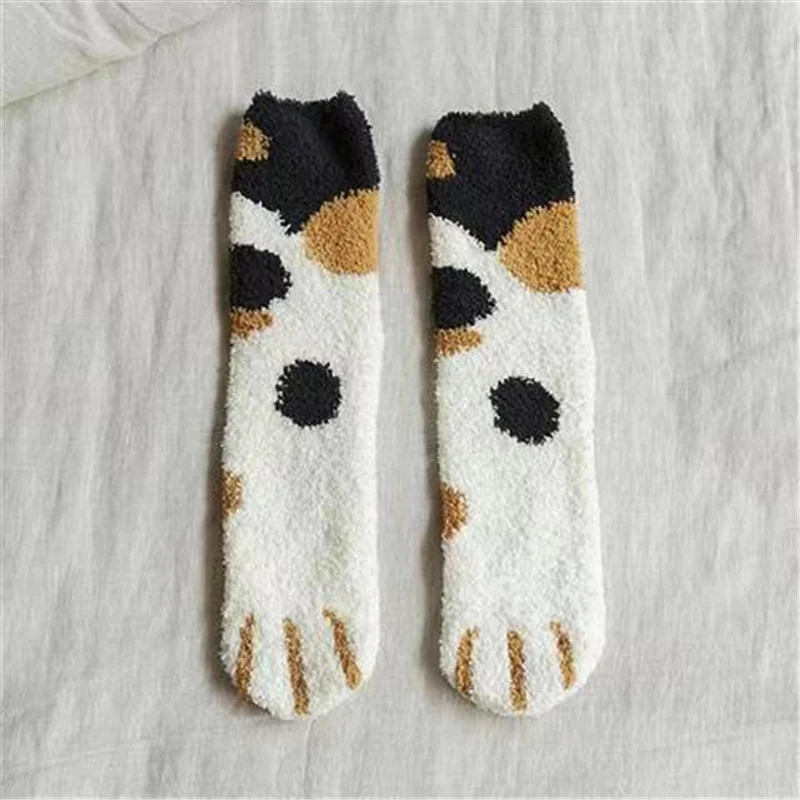 Lovely Cat Paw Inspired Fuzzy Plush Socks - Image 8