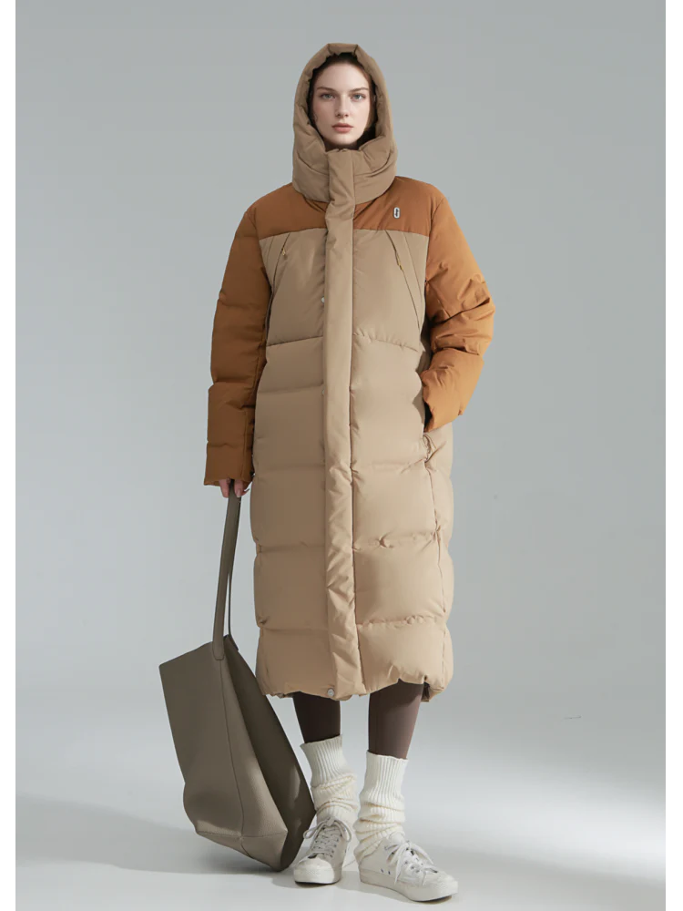 Macaron Color Long Down Coat for Women – Warm Lightweight Goose Down Puffer Jacket, Outdoor Winter Outerwear - Image 2