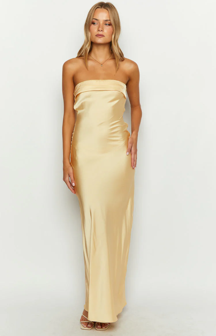 Maiah Yellow Maxi Dress - Image 2