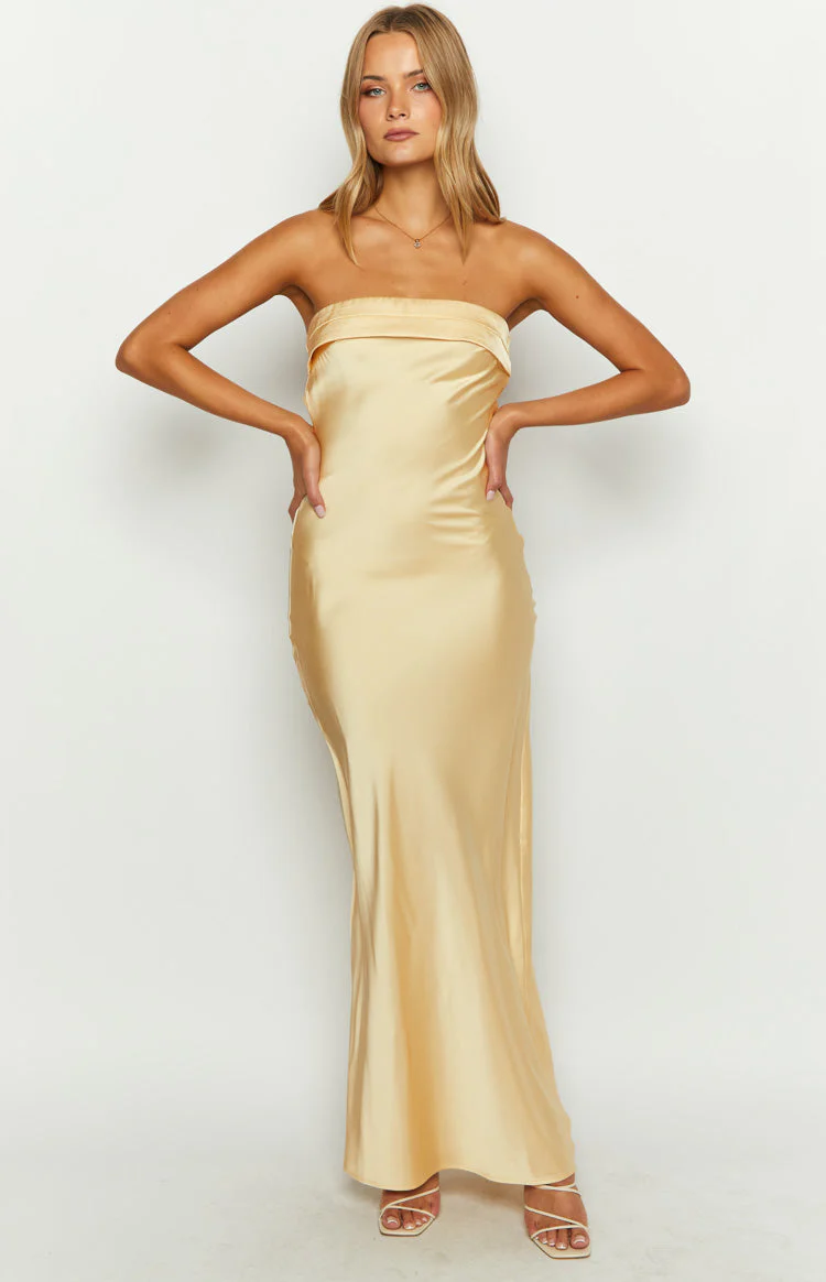 Maiah Yellow Maxi Dress - Image 3