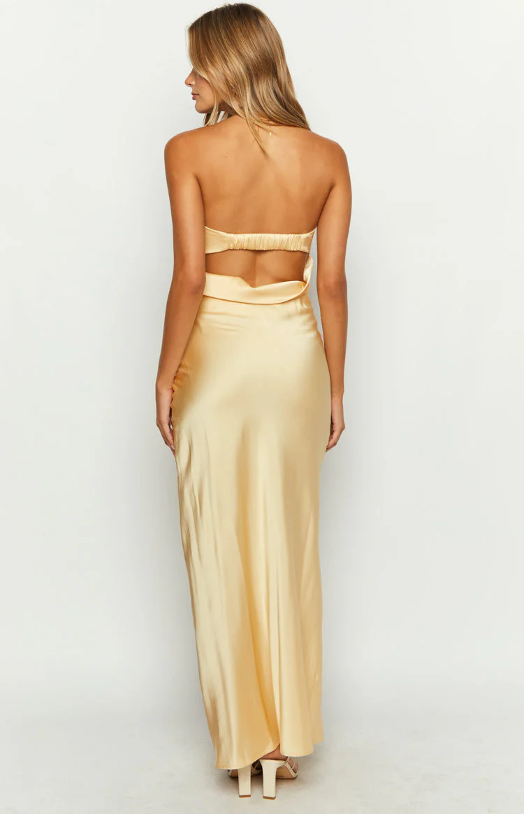 Maiah Yellow Maxi Dress - Image 5
