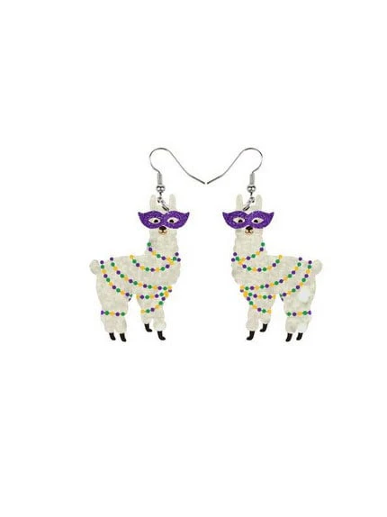Mardi Gras Earrings(Single Side Printing) - Image 2