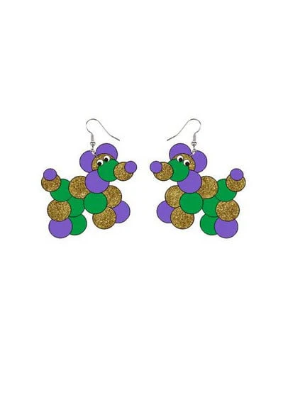 Mardi Gras Earrings(Single Side Printing) - Image 3