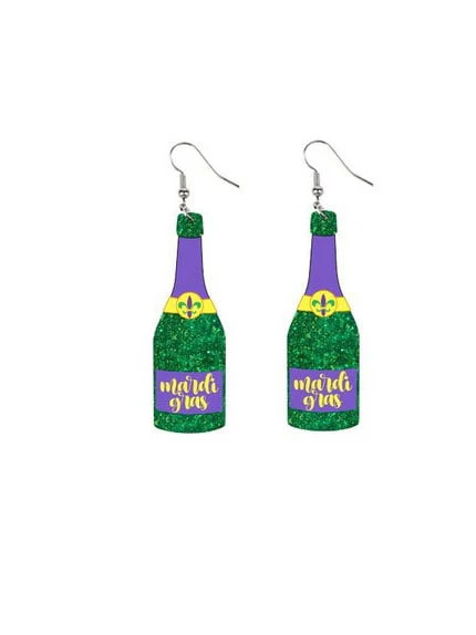 Mardi Gras Earrings(Single Side Printing) - Image 4