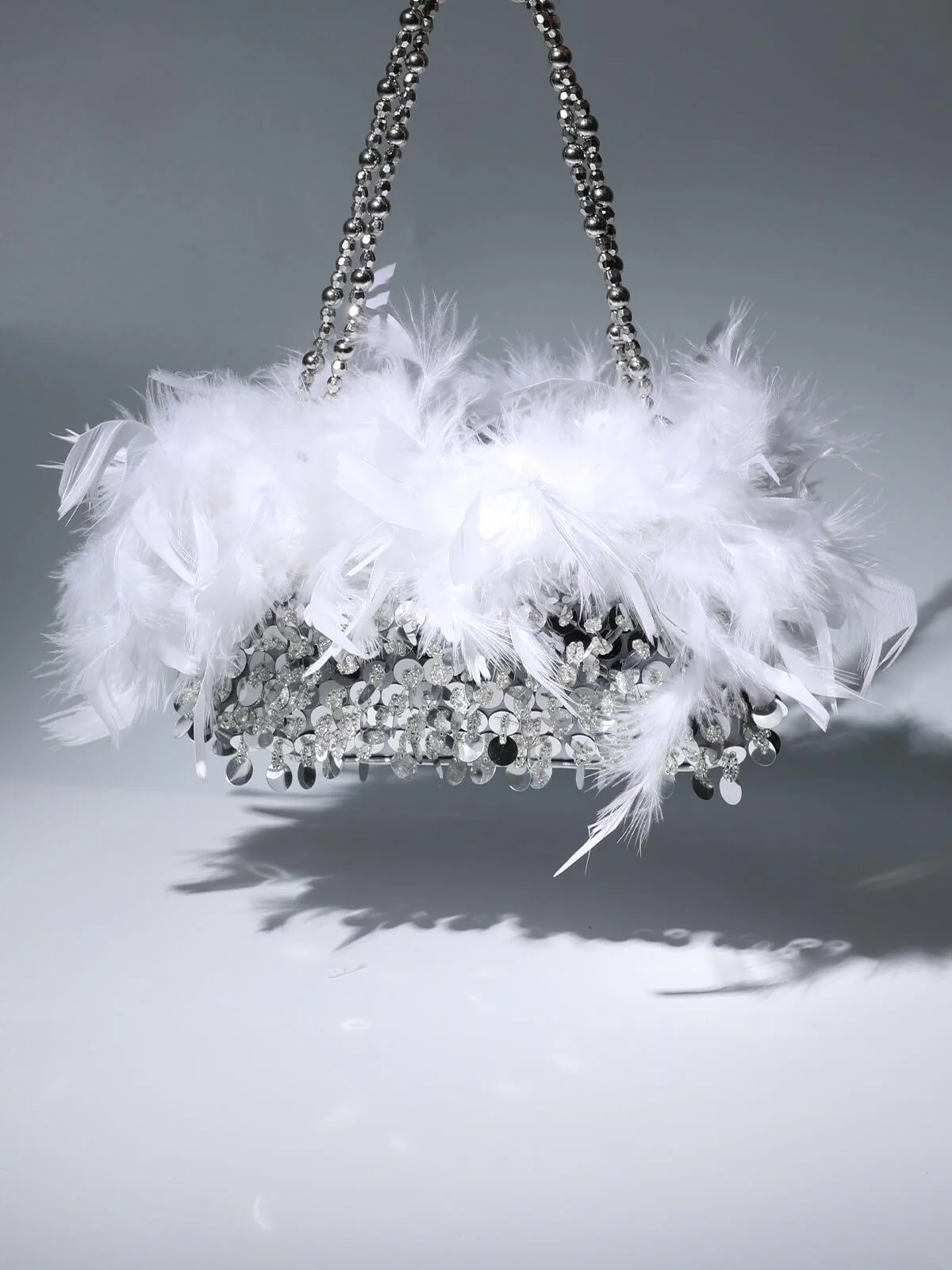 Martina Sequin Feather Shoulder Bag - Image 5