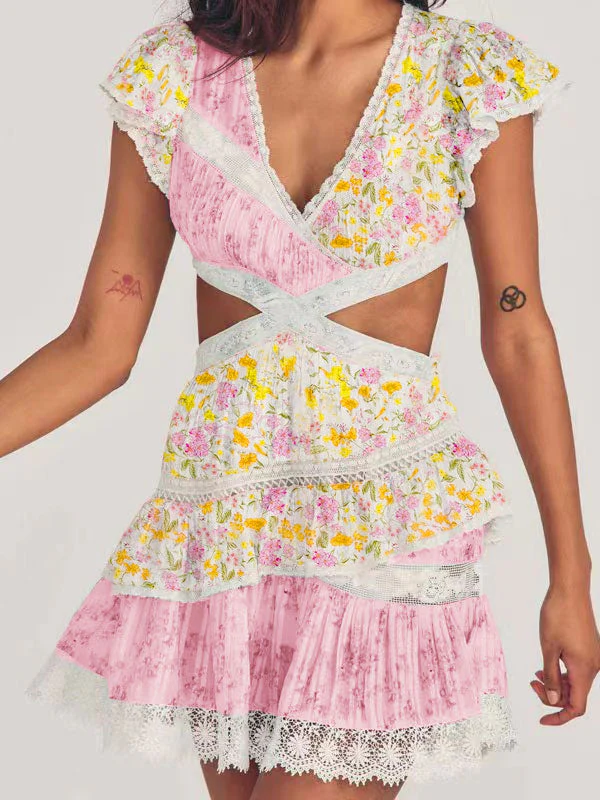Matching color cut out style dress - Image 2