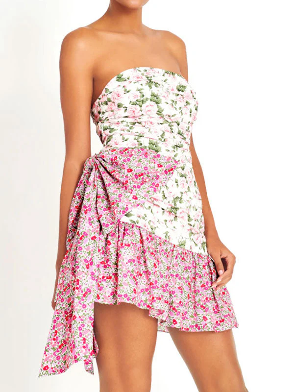 Matching color strapless dress