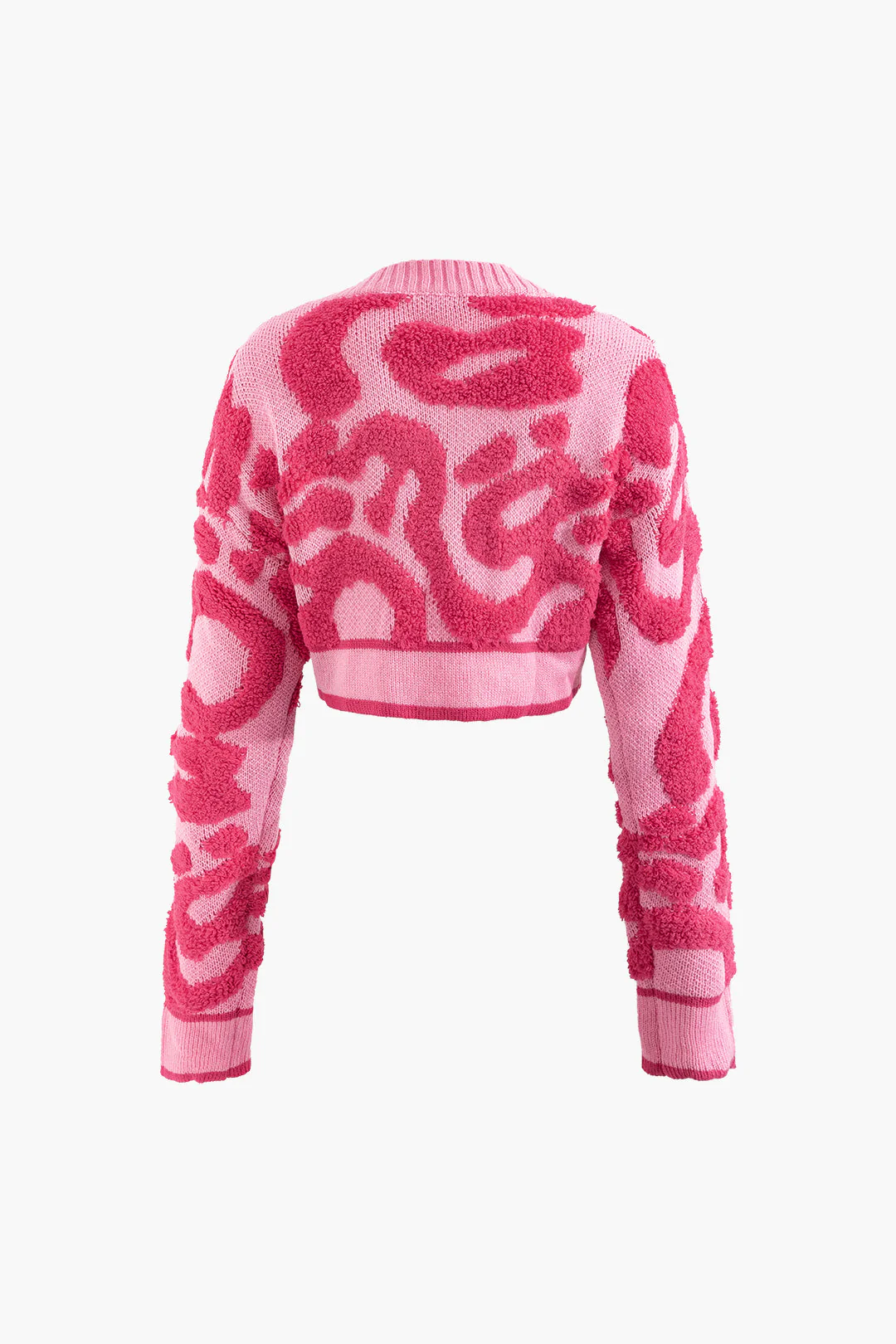 Colorblock V-neck Knit Button Up Cardigan - Image 2