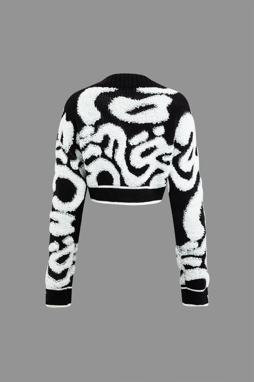 Colorblock V-neck Knit Button Up Cardigan - Image 6