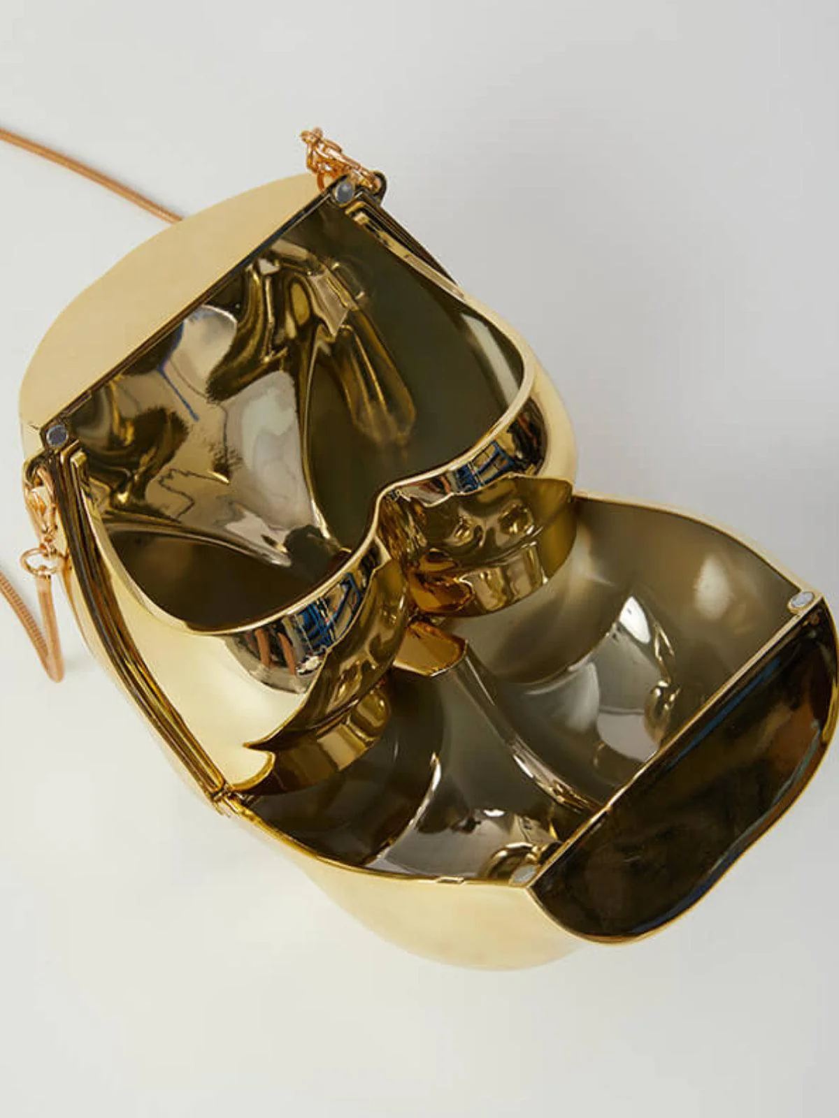 Morwenna Acrylic Butt Bag In Gold - Image 6