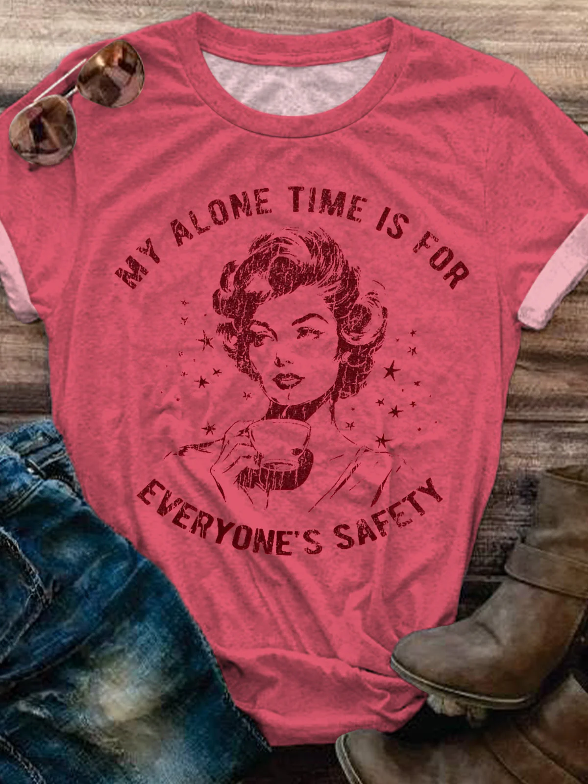 My Alone Time is For Everyone's Safety Funny T-shirt - Image 2