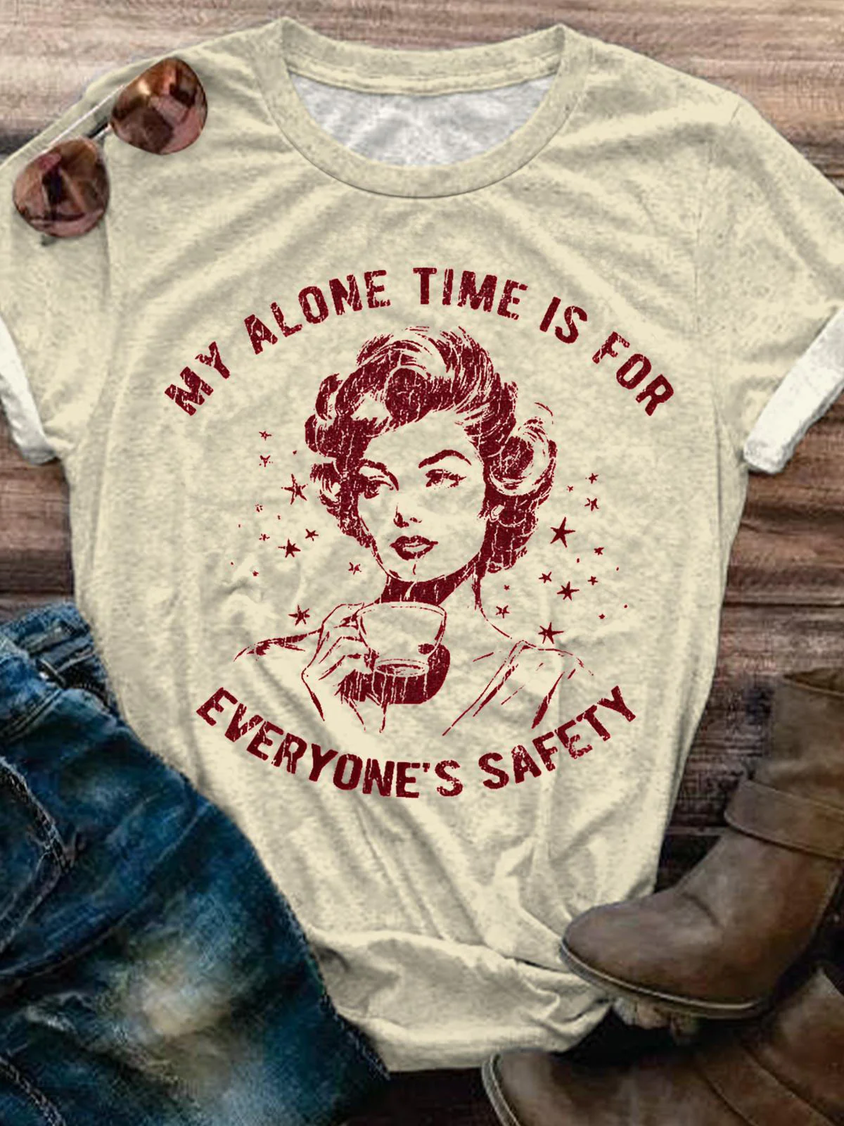 My Alone Time is For Everyone's Safety Funny T-shirt - Image 3