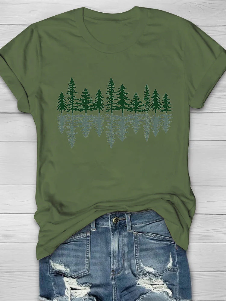 Nature Forest Print Women's T-shirt - Image 2