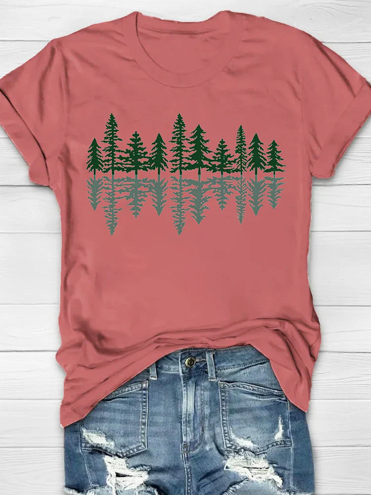 Nature Forest Print Women's T-shirt - Image 5