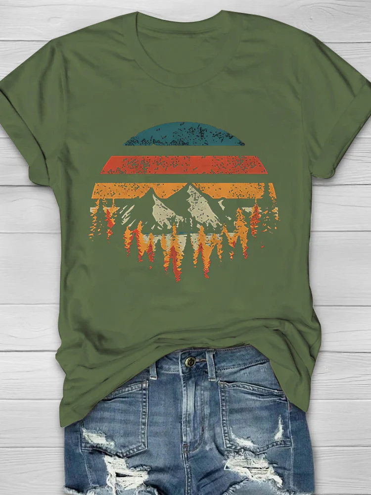 Nature Landspace Print Women's T-shirt - Image 2