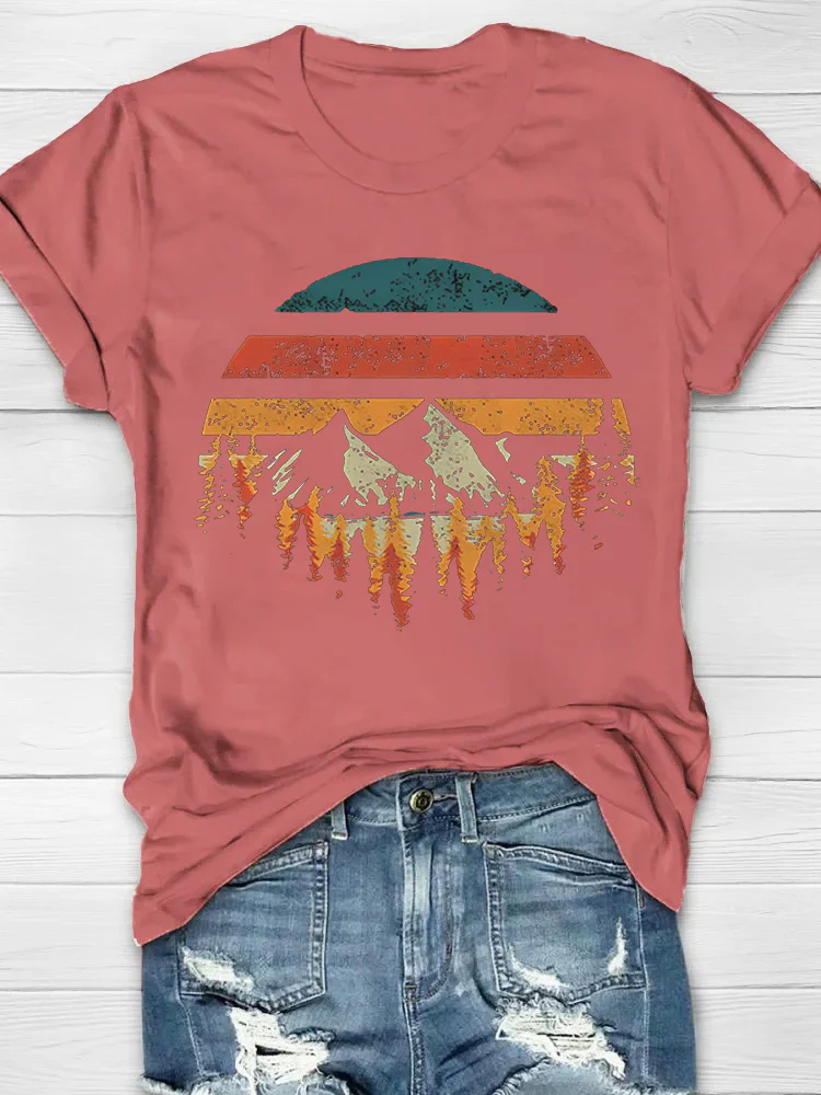 Nature Landspace Print Women's T-shirt - Image 4