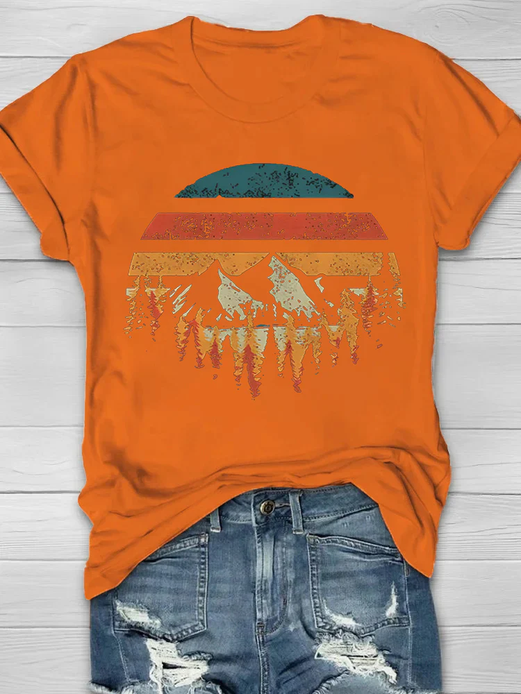 Nature Landspace Print Women's T-shirt - Image 5