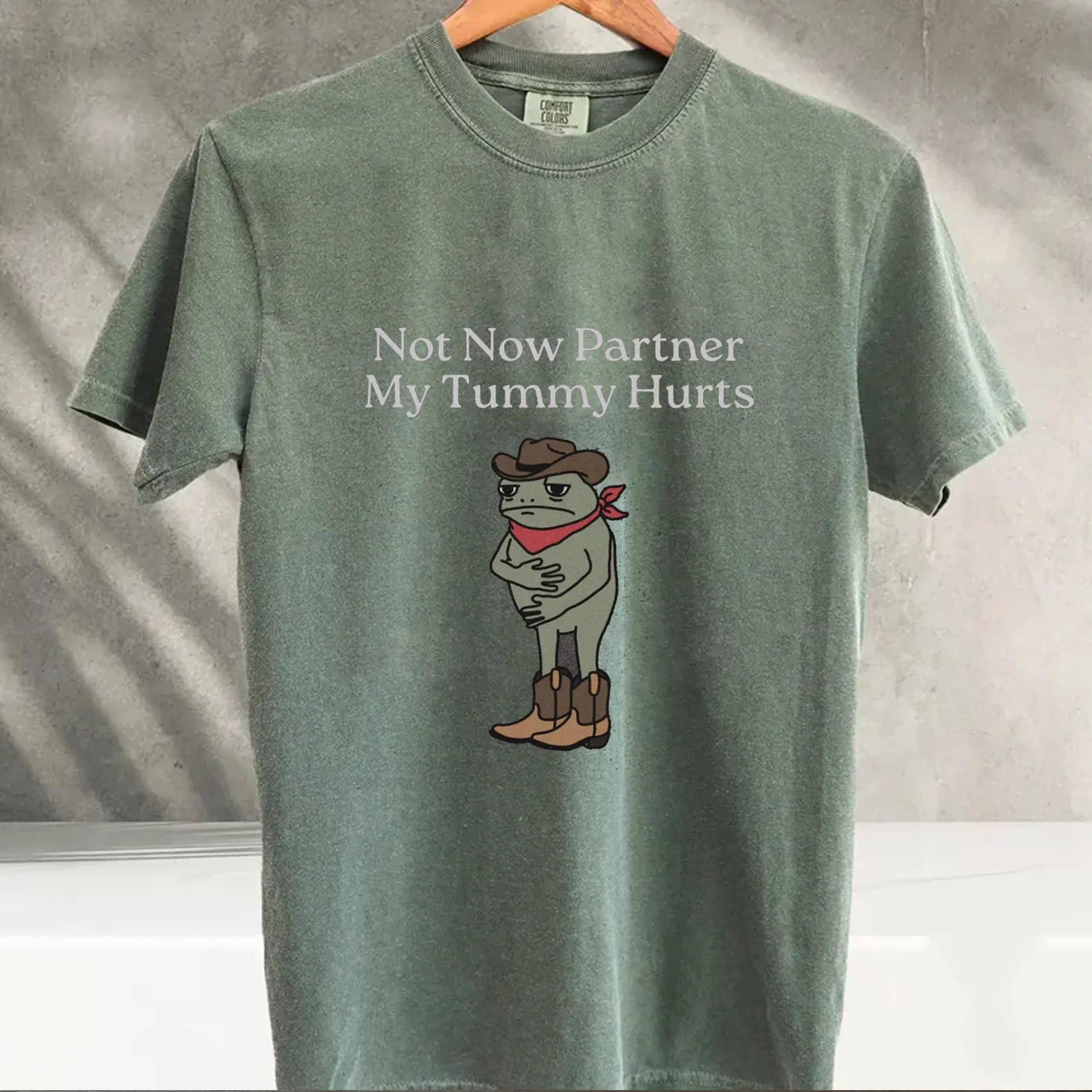 Not Now Partner My Tummy Hurts T-shirt - Image 5