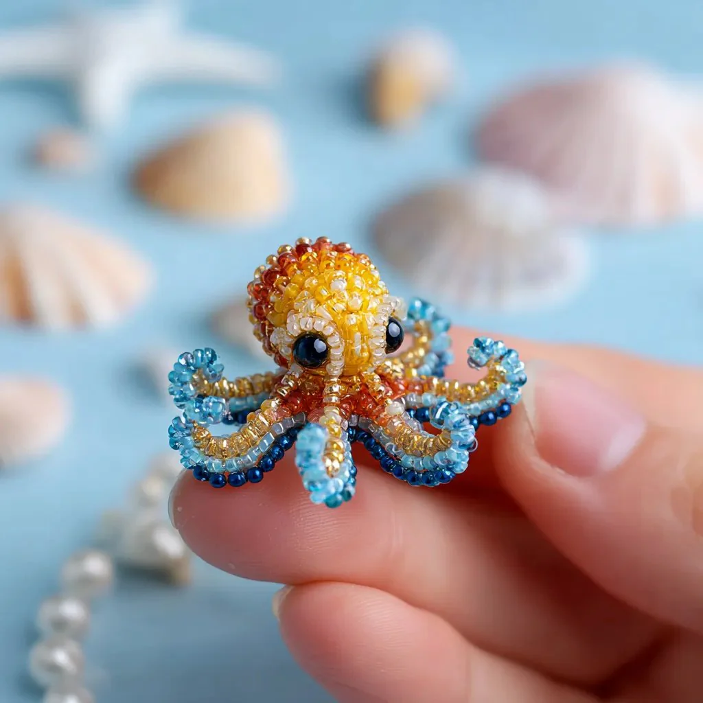 Octopus Bead Embroidery Kit - Image 2