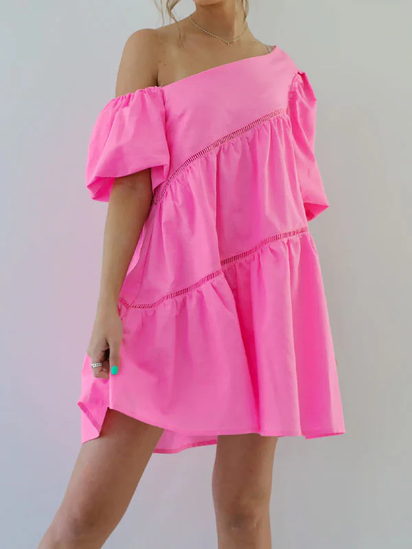 One shoulder casual dress - Image 3
