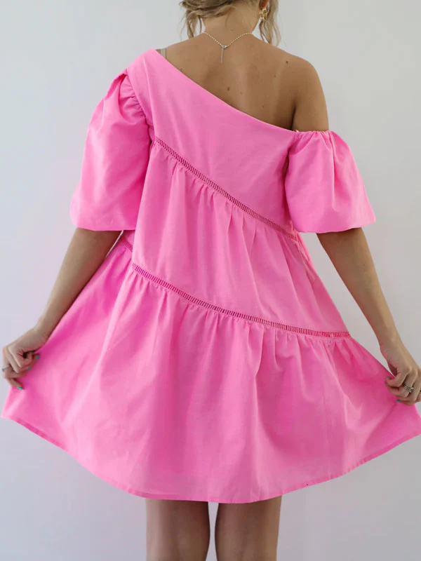One shoulder casual dress - Image 4