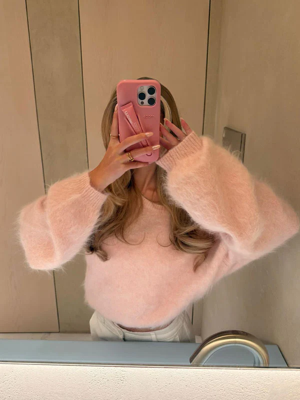 One shoulder furry sweater - Image 3
