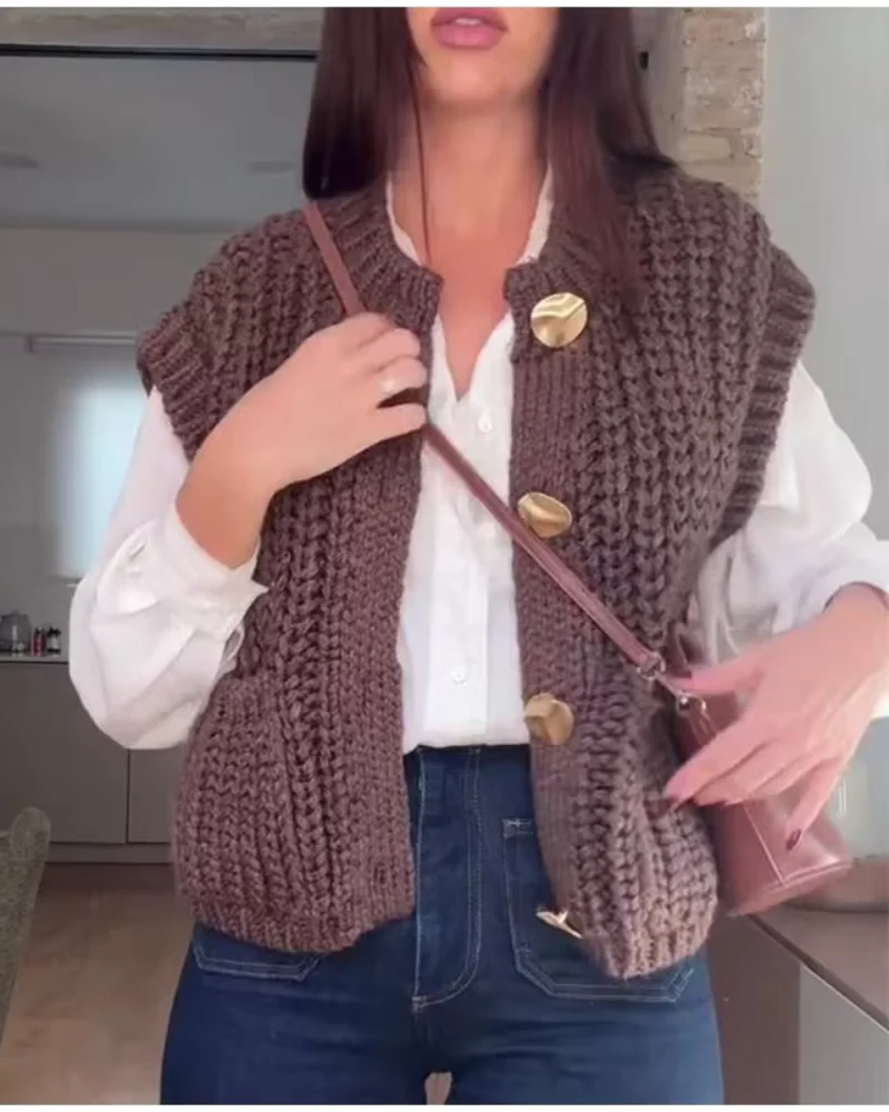 OROZ - Casual Knit Waistcoat - Image 2