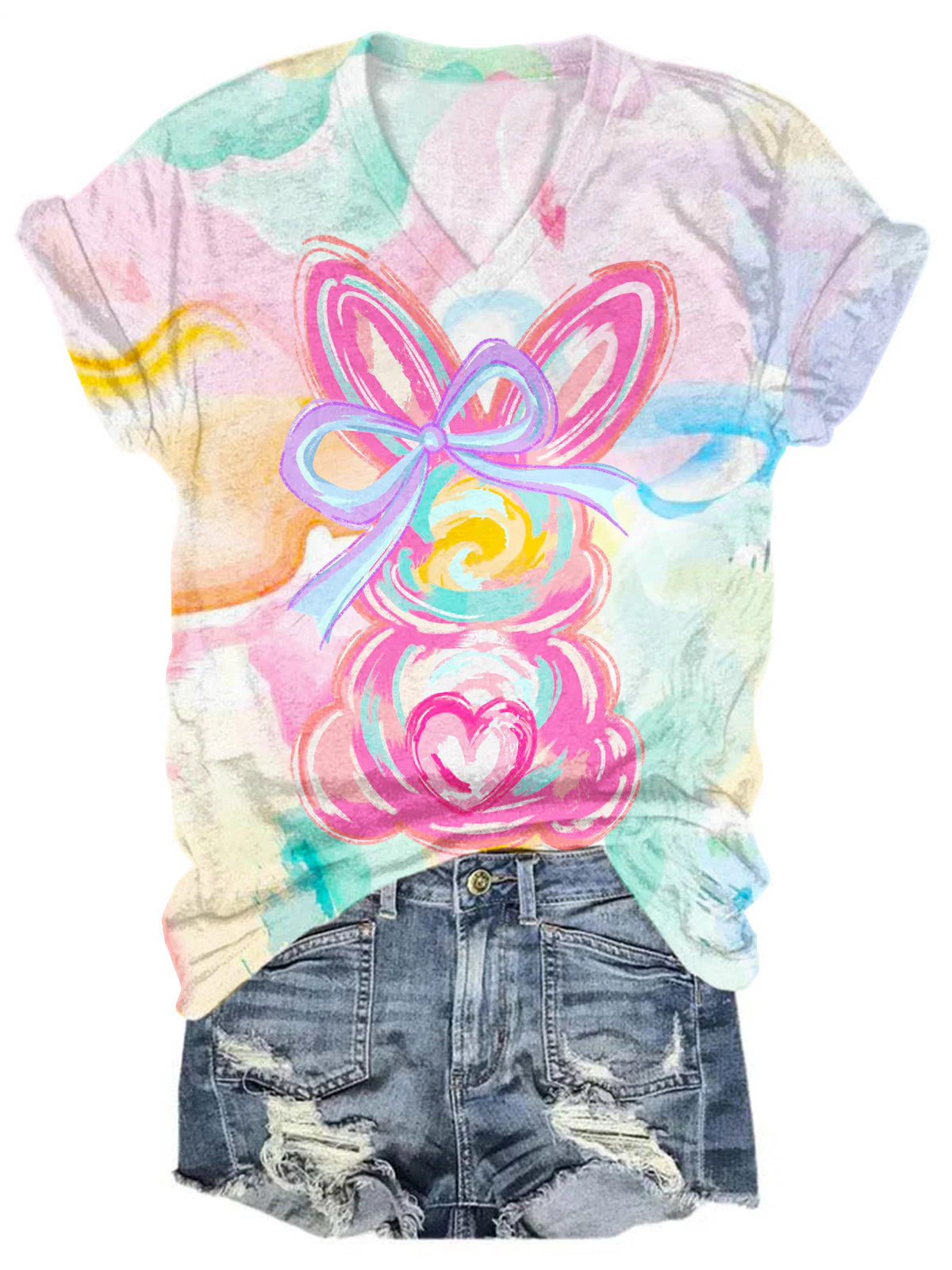 Painted Rabbit Crew Neck T-shirt